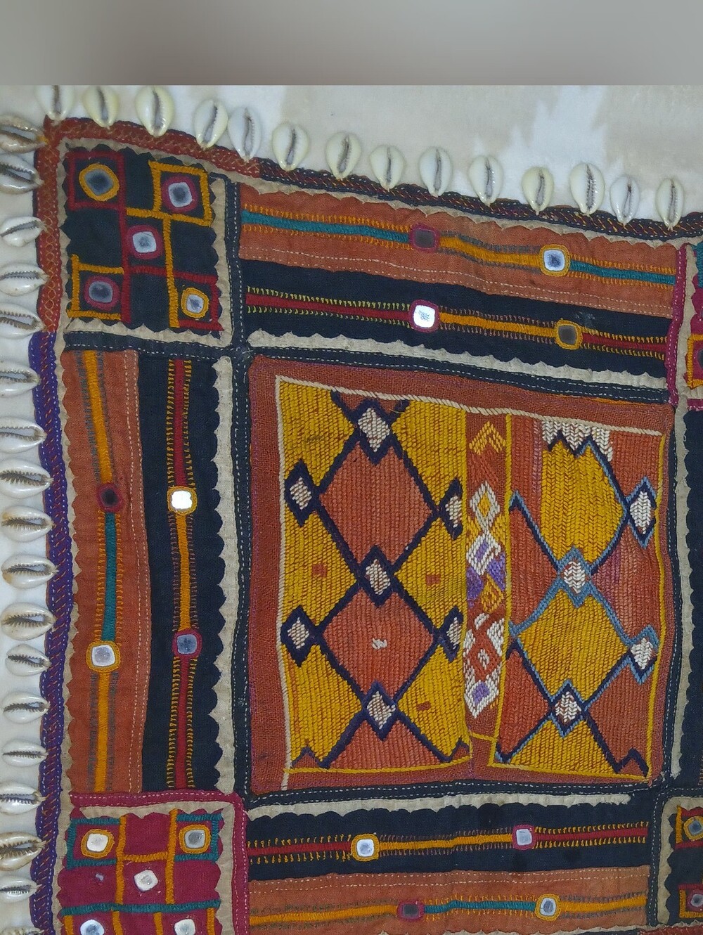 Vintage Hand Embroidered Banjara Textile Panel